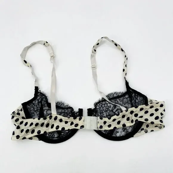 Andres Sarda polka dot lace unlined bra